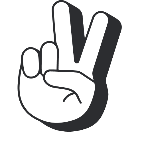 Peace hand sign
